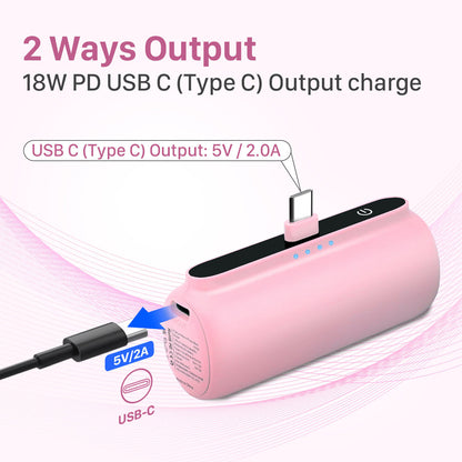 Mini Power Bank Portable Charger for Iphone or Type C Phones Instant Charging